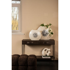 Pot - White Bamboo, Oval Shape, Bowl Design, Ombre, S - Vojtech | PTMD