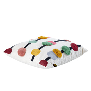 Cushion - Cotton Fabric Soft, Embroidery Detail, Square Shape - Prinay | PTMD
