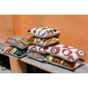 Cushion - Cotton Fabric Soft, Embroidery Detail, Square Shape - Prinay | PTMD