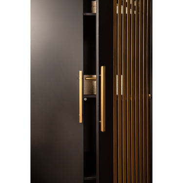 Schrank – Metallkonstruktion, Glasfenster Türen, Elegantes Design – Sayan | PTMD