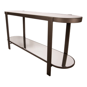 Console Table - Mirror Top, Metal Legs, MDF Construction - Yozan | PTMD