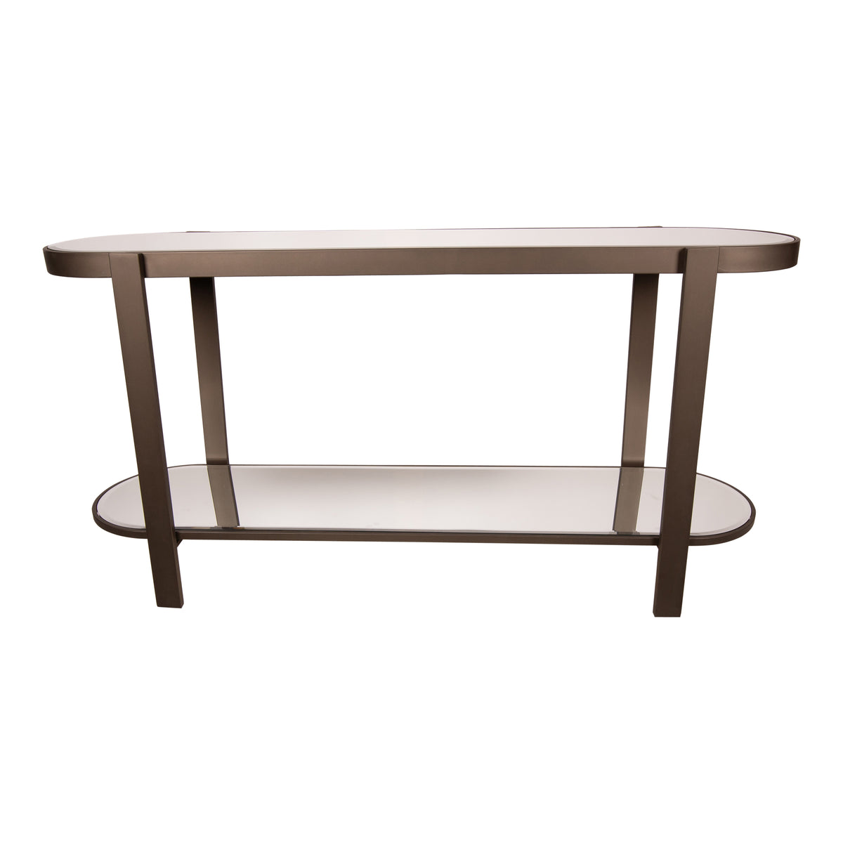 Console Table - Mirror Top, Metal Legs, MDF Construction - Yozan | PTMD