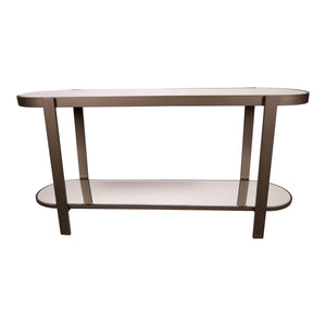 Console Table - Mirror Top, Metal Legs, MDF Construction - Yozan | PTMD
