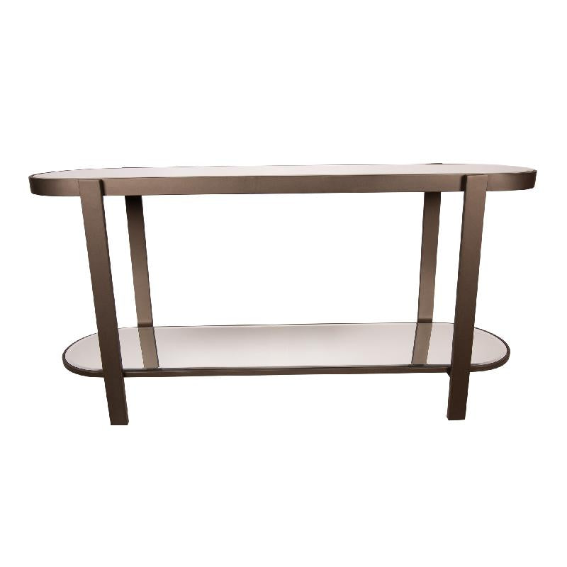 Console Table - Mirror Top, Metal Legs, MDF Construction - Yozan | PTMD