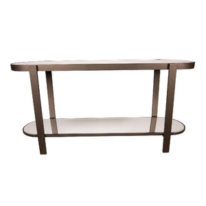 Console Table - Mirror Top, Metal Legs, MDF Construction - Yozan | PTMD