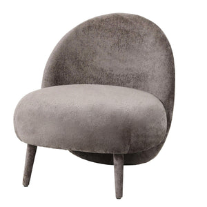 Armchair – Aphrodite Fabric Upholstery, Mocha Finish, Compact Design – Eonas | PTMD