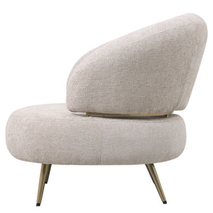 Armchair – Legacy Fabric Upholstery, Dove Finish, Upholstered Seat – Franklyn | PTMD