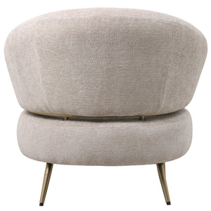 Armchair – Legacy Fabric Upholstery, Dove Finish, Upholstered Seat – Franklyn | PTMD