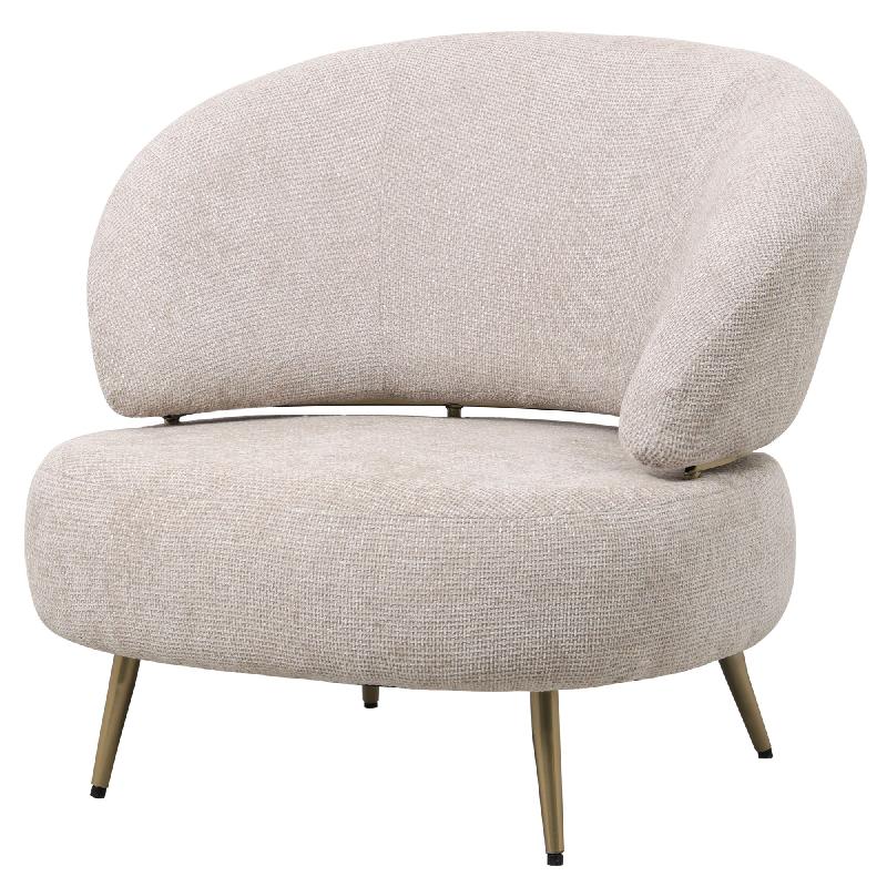 Armchair – Legacy Fabric Upholstery, Dove Finish, Upholstered Seat – Franklyn | PTMD