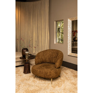Armchair – Legacy Fabric Upholstery, Amber Finish, Upholstered Seat – Franklyn | PTMD