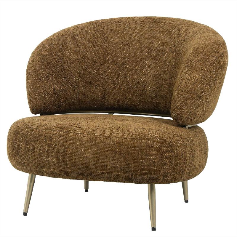 Armchair – Legacy Fabric Upholstery, Amber Finish, Upholstered Seat – Franklyn | PTMD