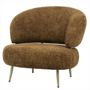 Armchair – Legacy Fabric Upholstery, Amber Finish, Upholstered Seat – Franklyn | PTMD