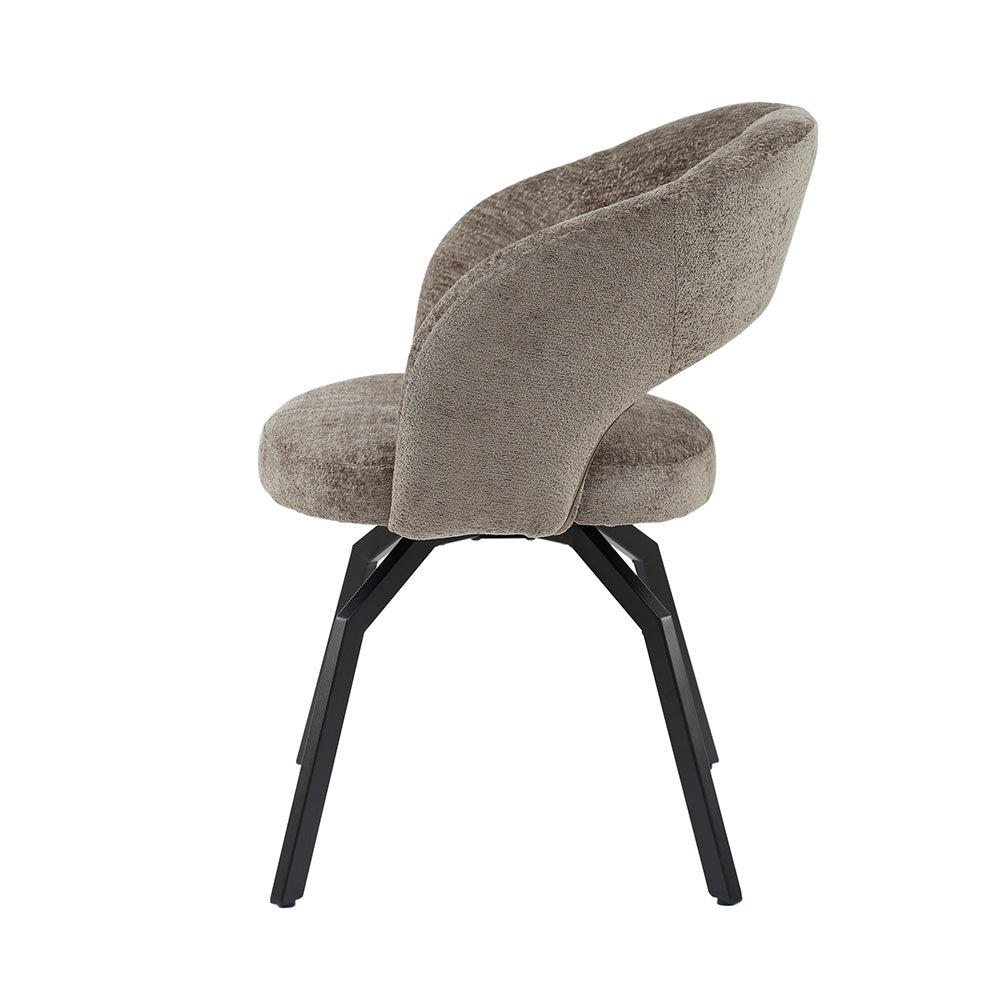 Esszimmerstuhl – Mokka Farbton, Symphony Stoff, Modernes Design – Aranea | PTMD