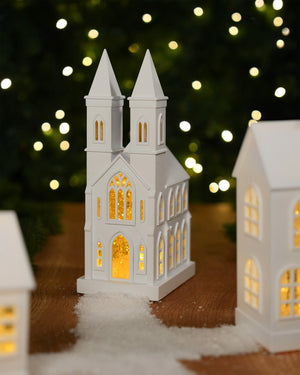Dekoleuchte – Bewegter Glitzer, Zwei Türme, 2300K - Glamor Church | Sompex