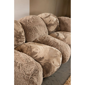 Sofa – taupe Oberfläche, Stoff Bezug, drei Sitzer – Curvae | PTMD