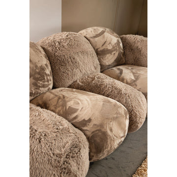 Sofa – taupe Oberfläche, Stoff Bezug, drei Sitzer – Curvae | PTMD