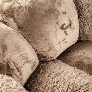 Sofa – taupe Oberfläche, Stoff Bezug, drei Sitzer – Curvae | PTMD
