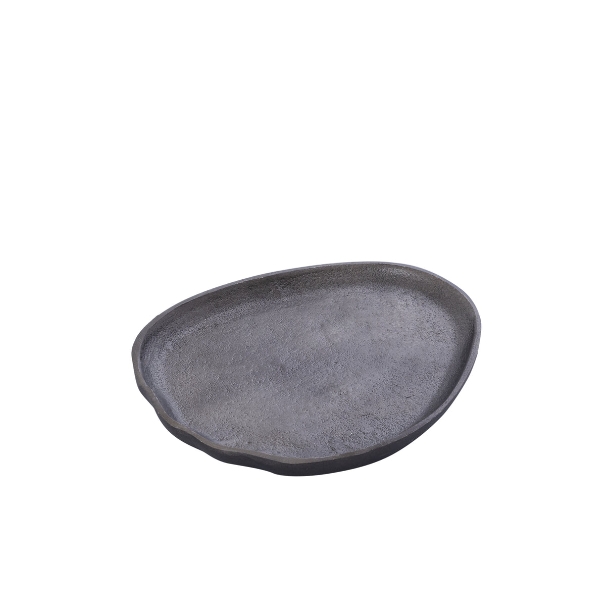 Bowl – organic shape, cast aluminum, handmade, pewter finish, XXS – Kora | PTMD