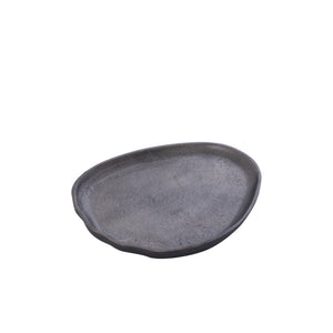 Bowl – organic shape, cast aluminum, handmade, pewter finish, XXS – Kora | PTMD