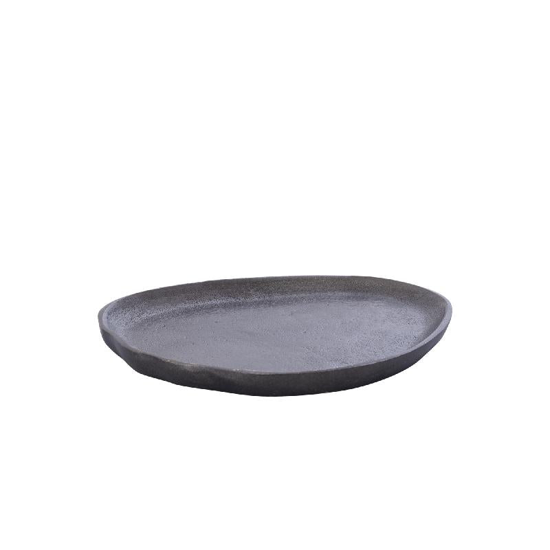 Bowl – organic shape, cast aluminum, handmade, pewter finish, XXS – Kora | PTMD