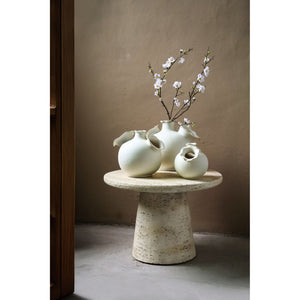 Vase – Wavy Edge Design, Cream Color, Ceramic Material, L – Umme | PTMD