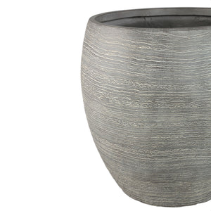 Pot – gray surface, linear texture, round shape, tall shape – Giulietta | PTMD