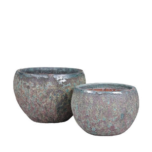Pot – Ceramic Material, Round Shape, Green Surface, L – Caedyn | PTMD