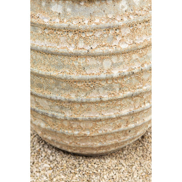 Pot – Beige Hue, Cement Material, Earthy Line Design, L – Melecia | PTMD