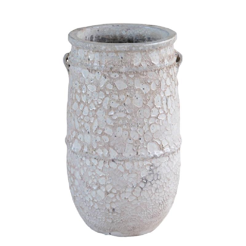 Pot – Beige Shade, Cement Material, Earthy Design, L – Melecia | PTMD