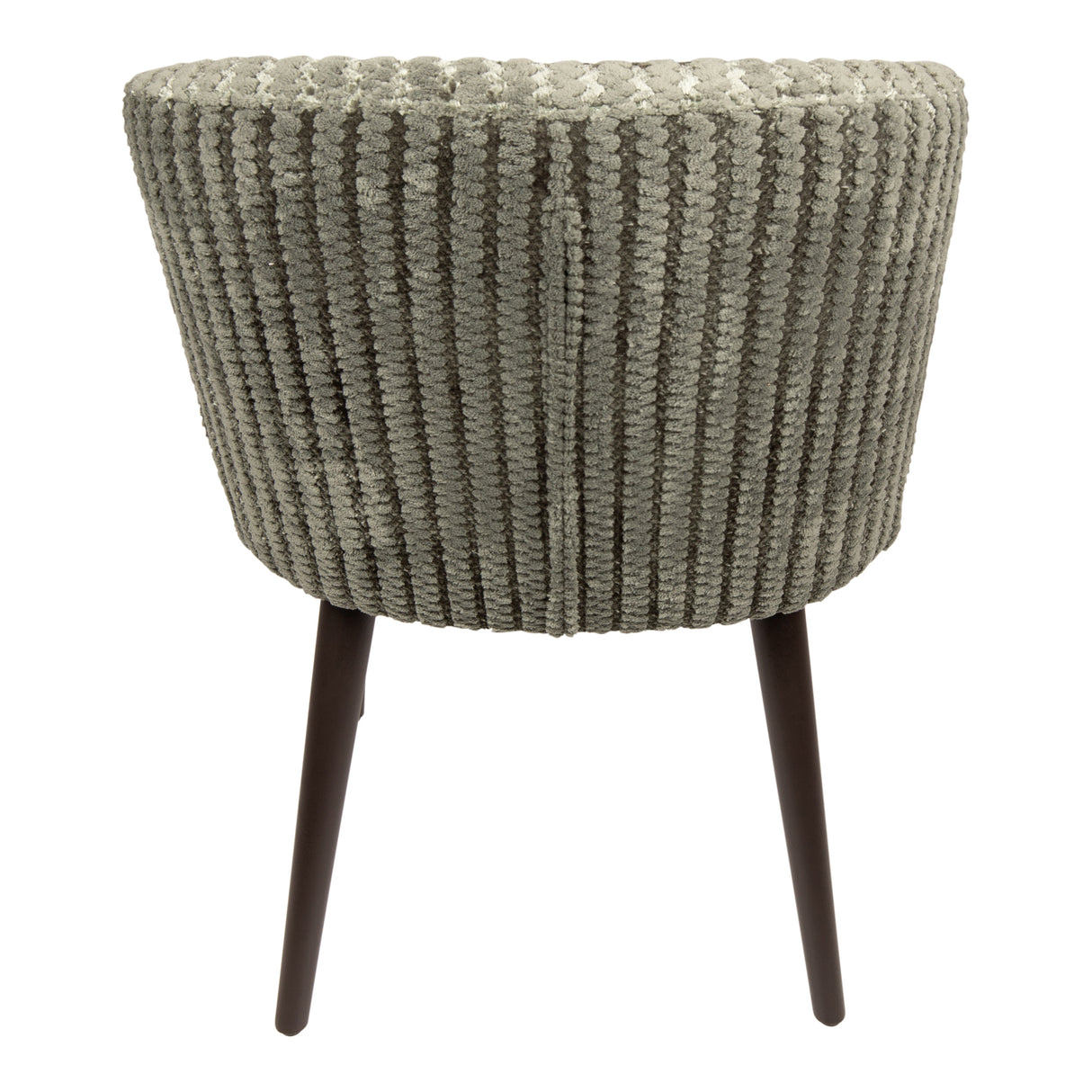 Dining Chair – Daisy Fabric Upholstery, Green Top, Dark Brown Wooden Legs – Fiori | PTMD