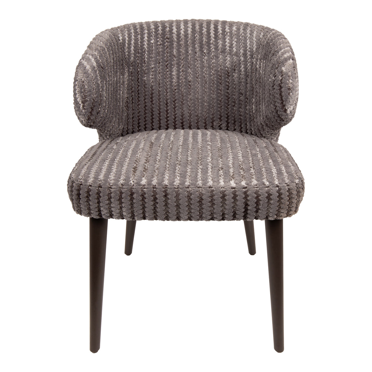Dining Chair – Daisy Fabric Upholstery, Taupe Finish, Dark Brown Wooden Legs – Fiori | PTMD