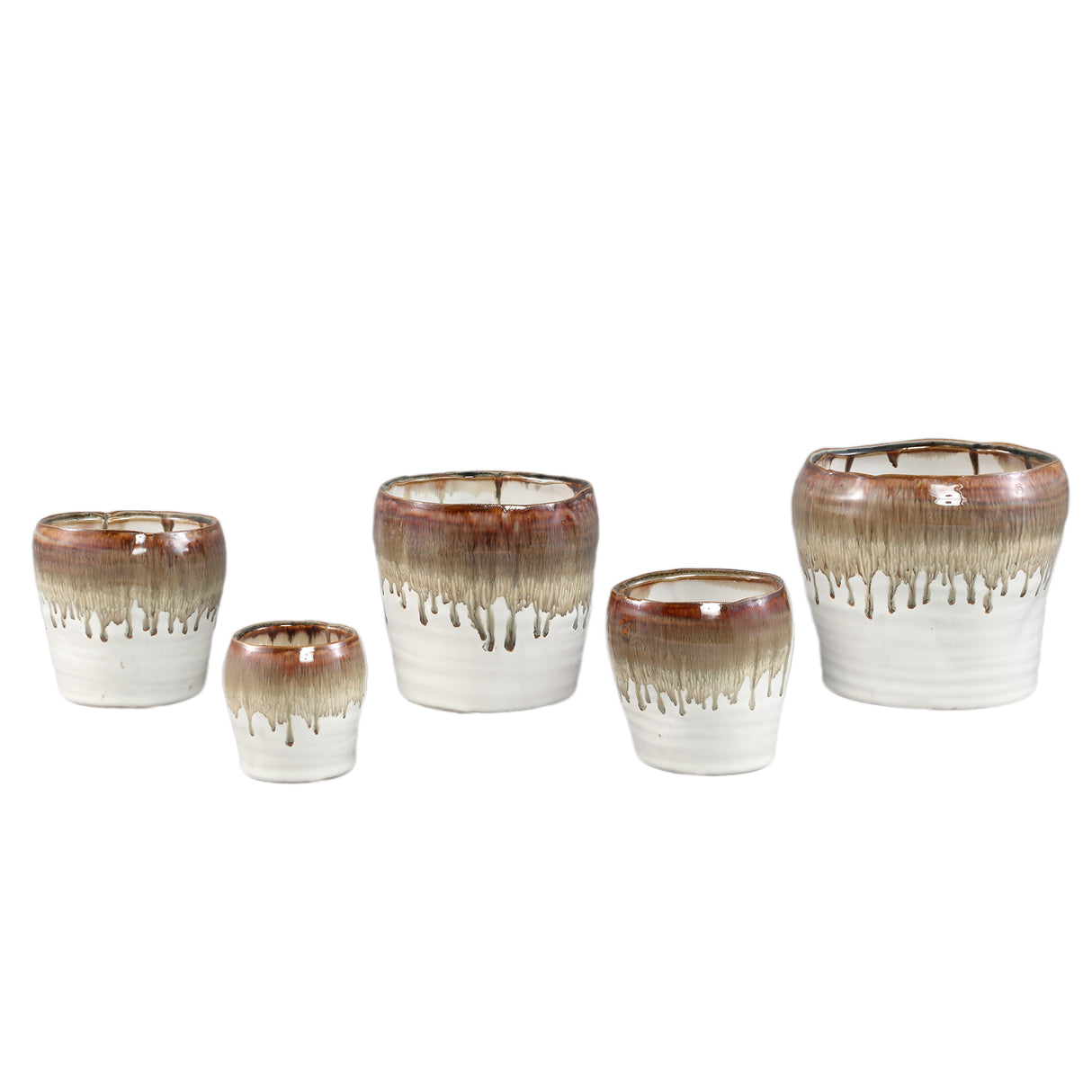 Flowerpot – White Surface, Ombre Pattern, Ceramic Material, XL – Arpit | PTMD
