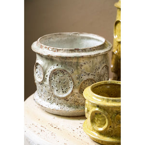 Flower Pot – Cream-colored, Round Shape, Circular Structure, Tall Form, Ceramic, L – Gregorie | PTMD
