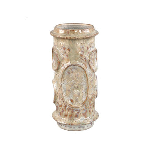 Flower Pot – Cream-colored, Round Shape, Circular Structure, Tall Form, Ceramic, L – Gregorie | PTMD