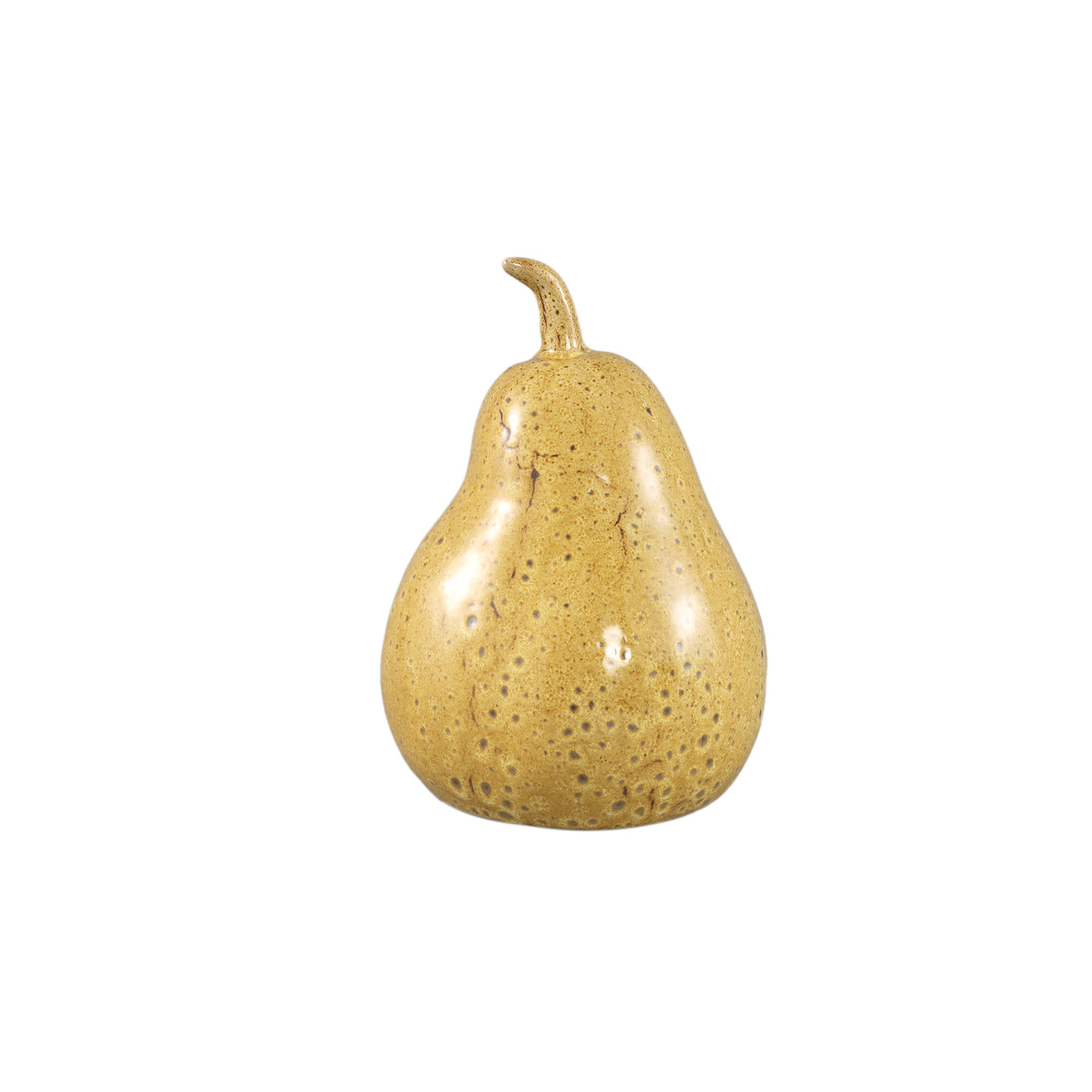 Statue - Ceramic, handmade, yellow, pear shape, sculptural decor - Sydny | PTMD