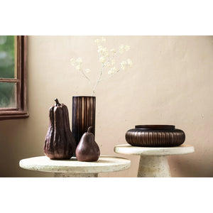 Statue - ceramic, handmade, brown, pumpkin shape, sculptural decor, large – Julija | PTMD