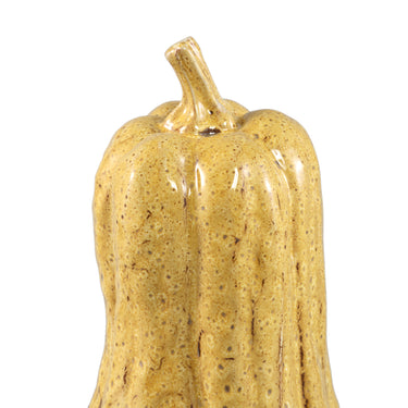 Statue - ceramic, handmade, yellow, pumpkin shape, sculptural decor, large – Julija | PTMD