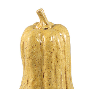 Statue – Kürbis Design, Organische Form, Keramik Material, Gelb, Hoch – Julija | PTMD