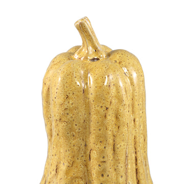 Statue – Kürbis Design, Organische Form, Keramik Material, Gelb, Hoch – Julija | PTMD
