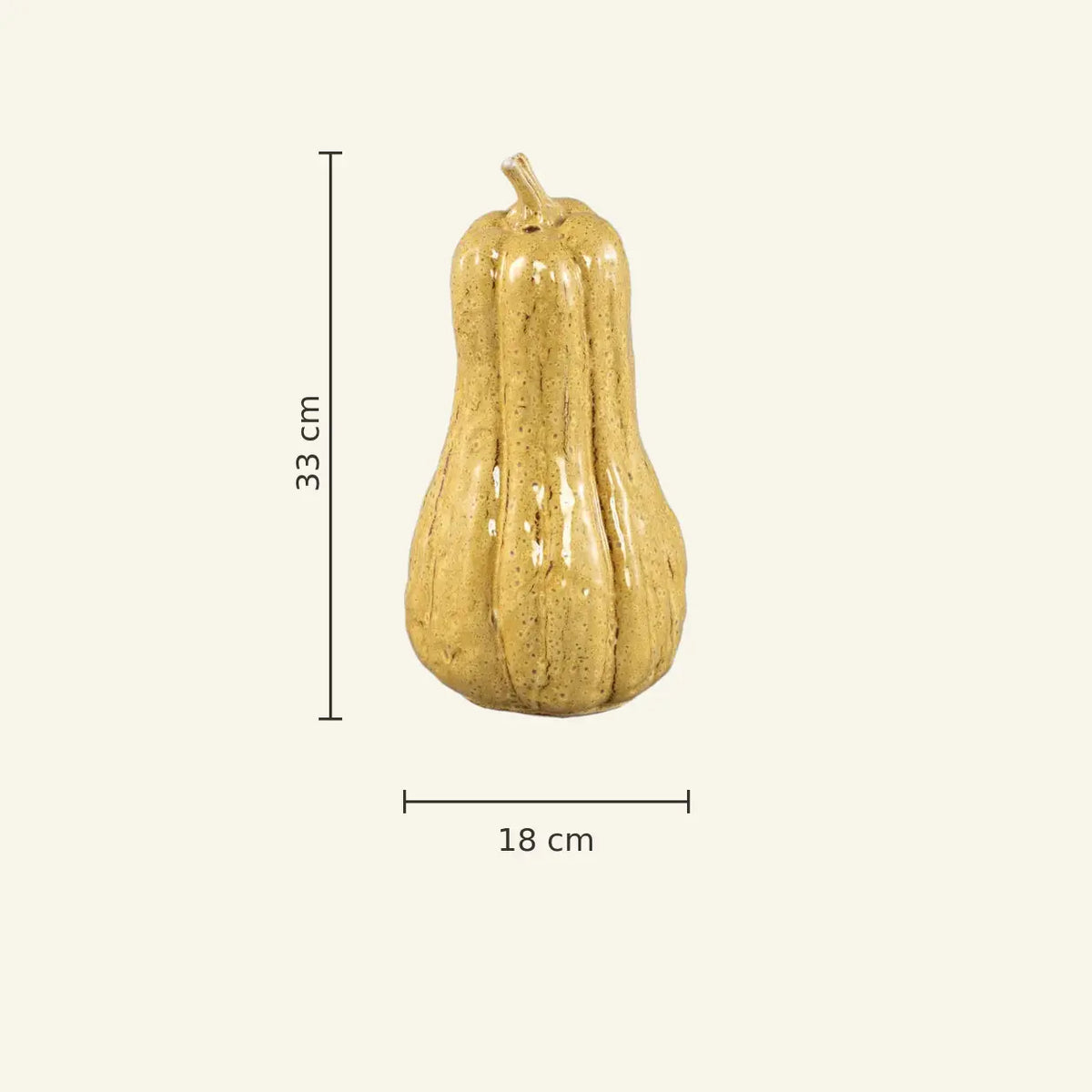 Statue – Kürbis Design, Organische Form, Keramik Material, Gelb, Hoch – Julija | PTMD
