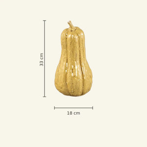 Statue – Kürbis Design, Organische Form, Keramik Material, Gelb, Hoch – Julija | PTMD