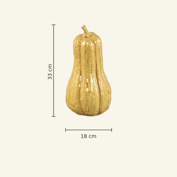 Statue – Kürbis Design, Organische Form, Keramik Material, Gelb, Hoch – Julija | PTMD