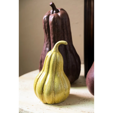 Statue – Kürbis Design, Organische Form, Keramik Material, Gelb, Niedrig – Julija | PTMD