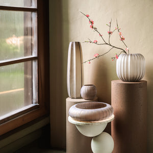 Schale – Sand Farbton, Glas Material, Geripptes Design – Levente | PTMD