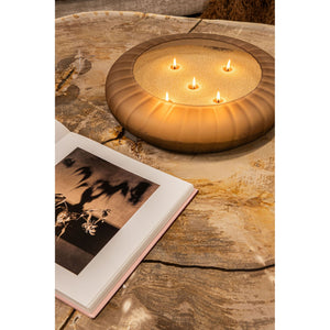 Schale – Sand Farbton, Glas Material, Geripptes Design – Levente | PTMD