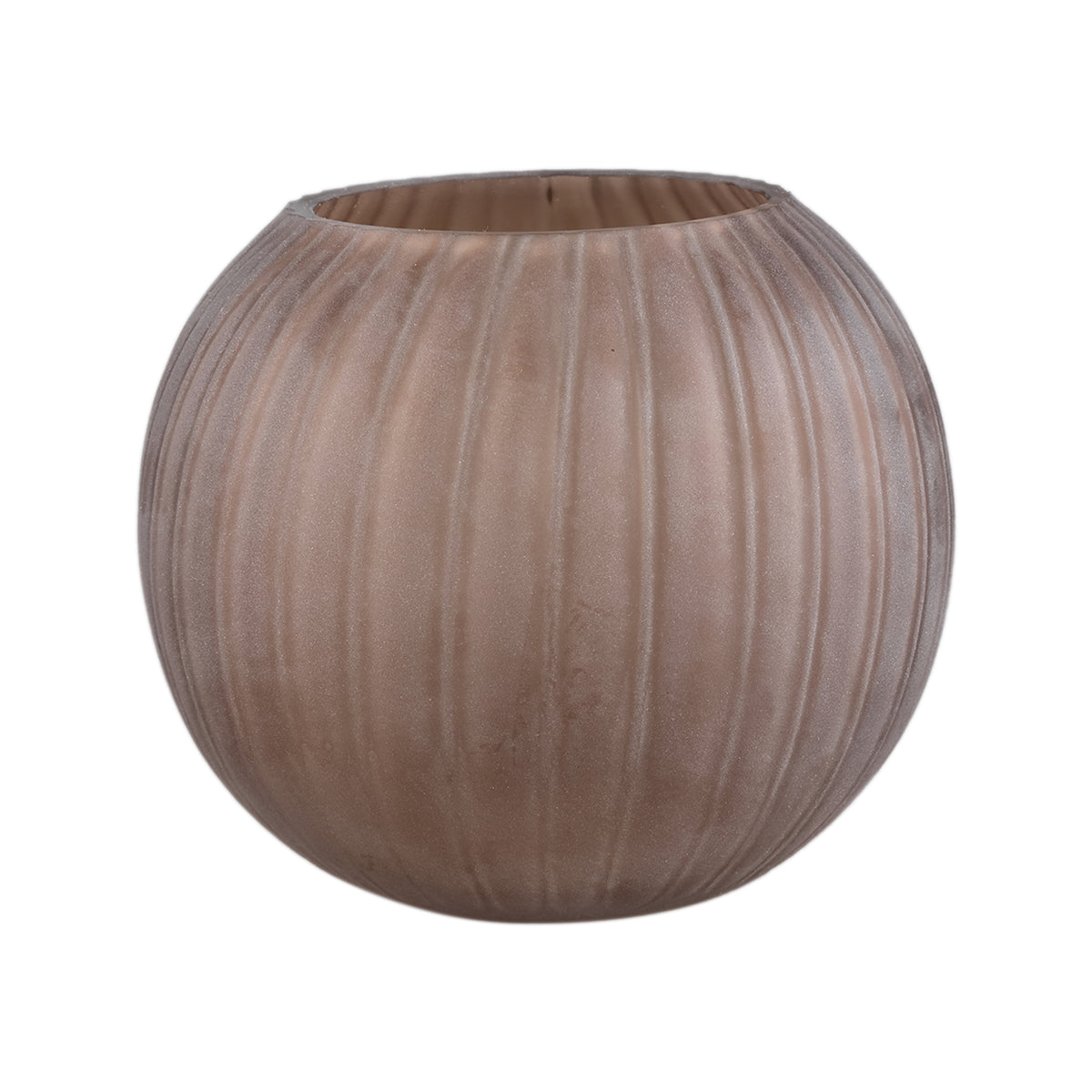 Vase - Sand Tone, Glass Material, Ribbed Design - Levente | PTMD