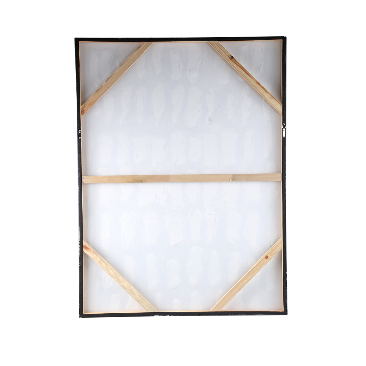 Polyester canvas wall panel with wooden frame, rough texture and dark brown finish - Xihan | PTMD