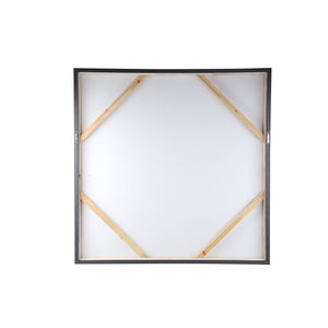Square Polyester Canvas Wall Panel with PS Frame and Brown Finish – Asante | PTMD