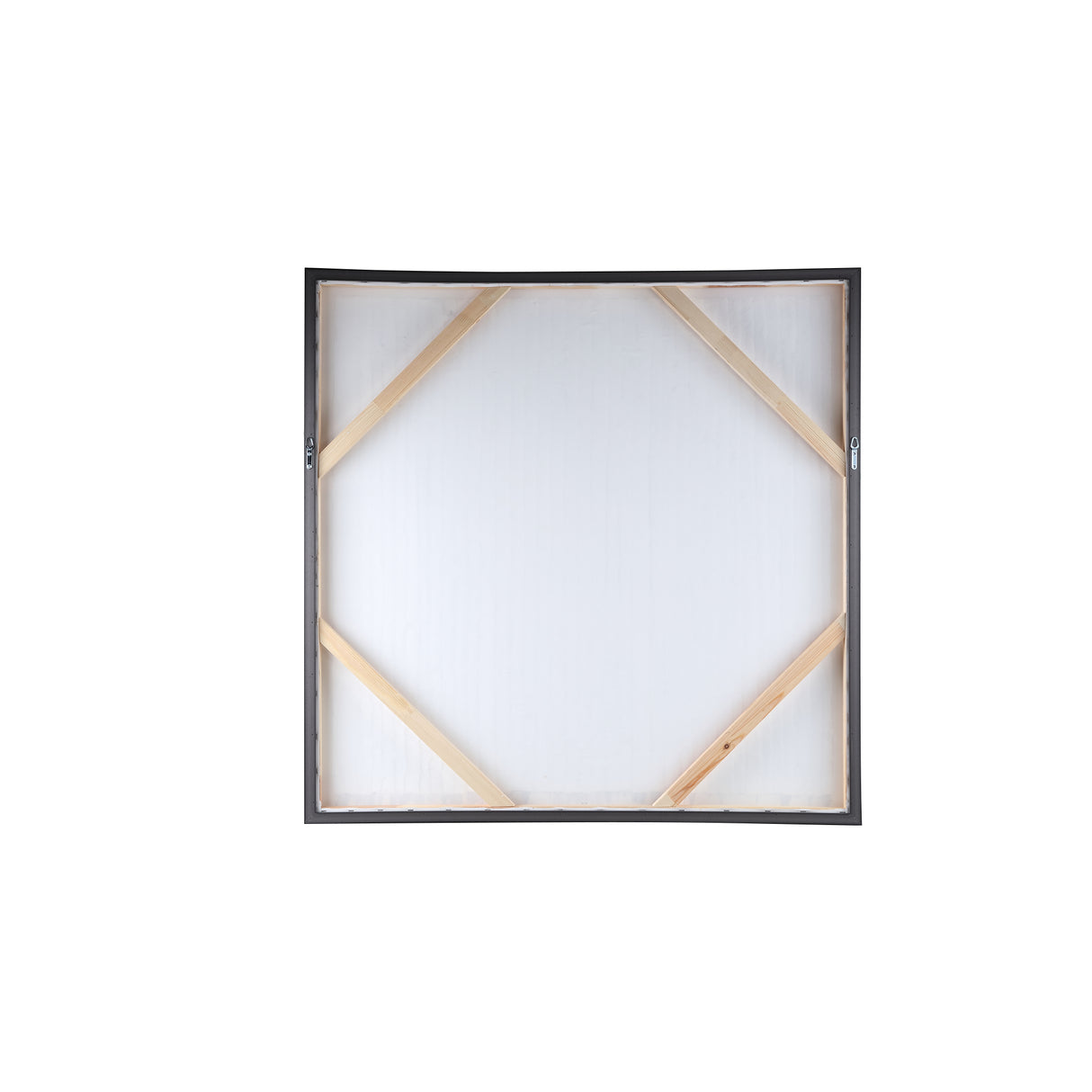 Wall panel made of polyester with paper strips, wooden frame and square shape, brown finish – Gustas | PTMD