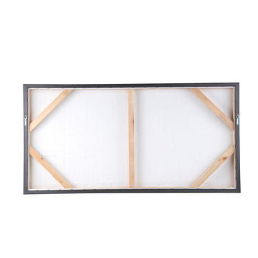 Polyester wall panel with paper strips, wooden frame and rectangular shape, brown finish - Gustas | PTMD